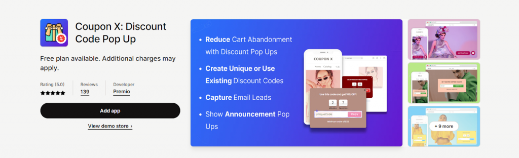 Best Discount Apps for Shopify
Coupon X: Discount Code Pop Up